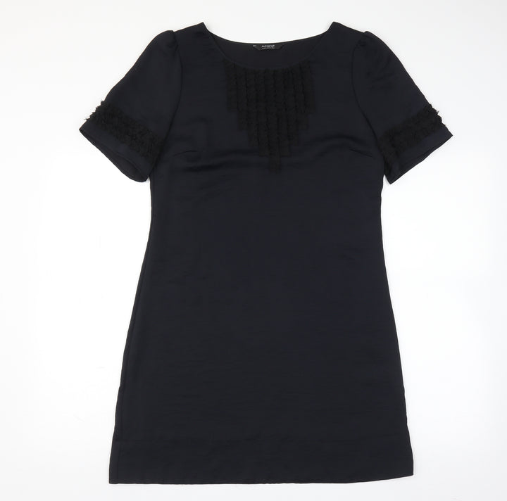 Marks and Spencer Womens Black Shift Size 12 - Ruffle Detail