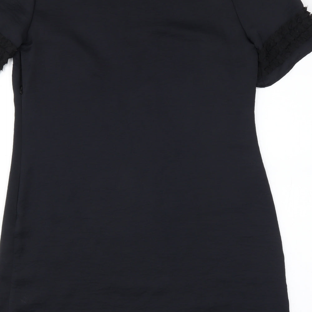 Marks and Spencer Womens Black   Shift  Size 12  - Ruffle Detail
