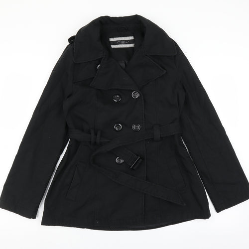 New Look Womens Black   Jacket  Size 14  - belted