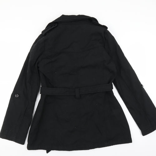 New Look Womens Black   Jacket  Size 14  - belted