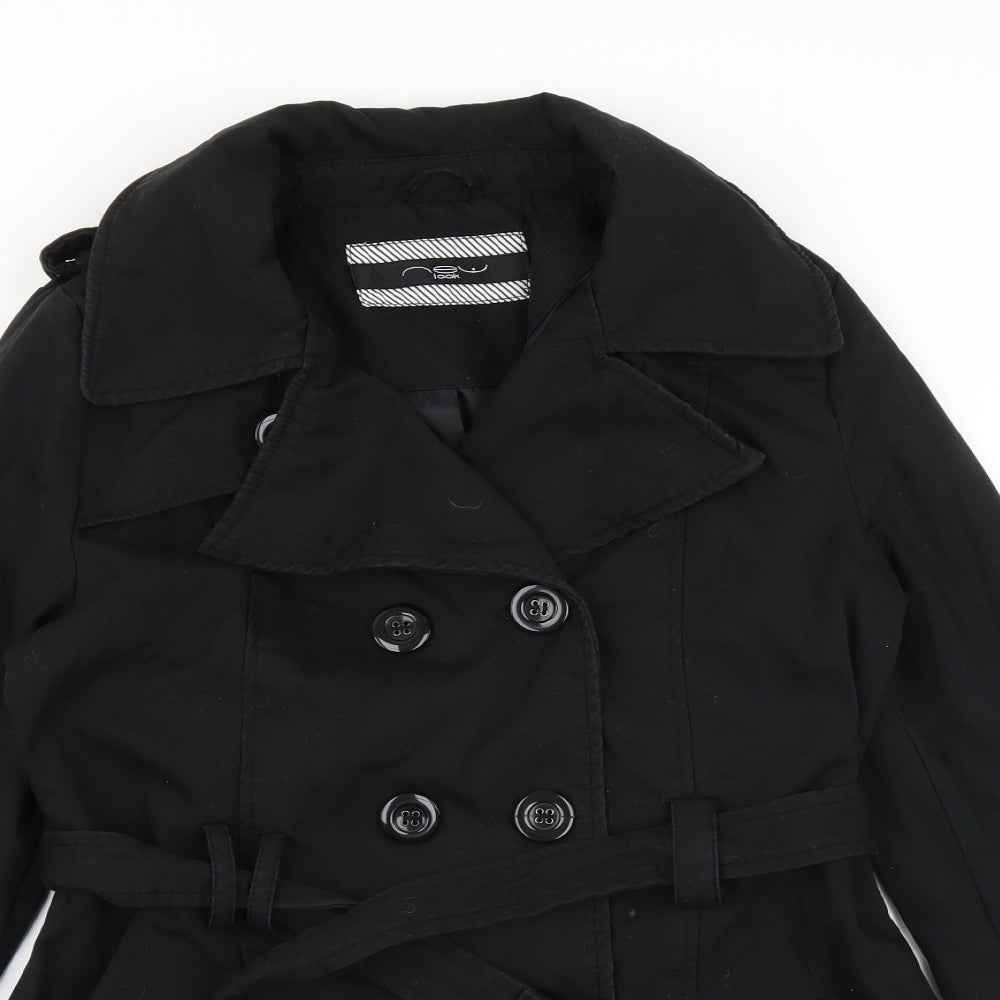 New Look Womens Black   Jacket  Size 14  - belted