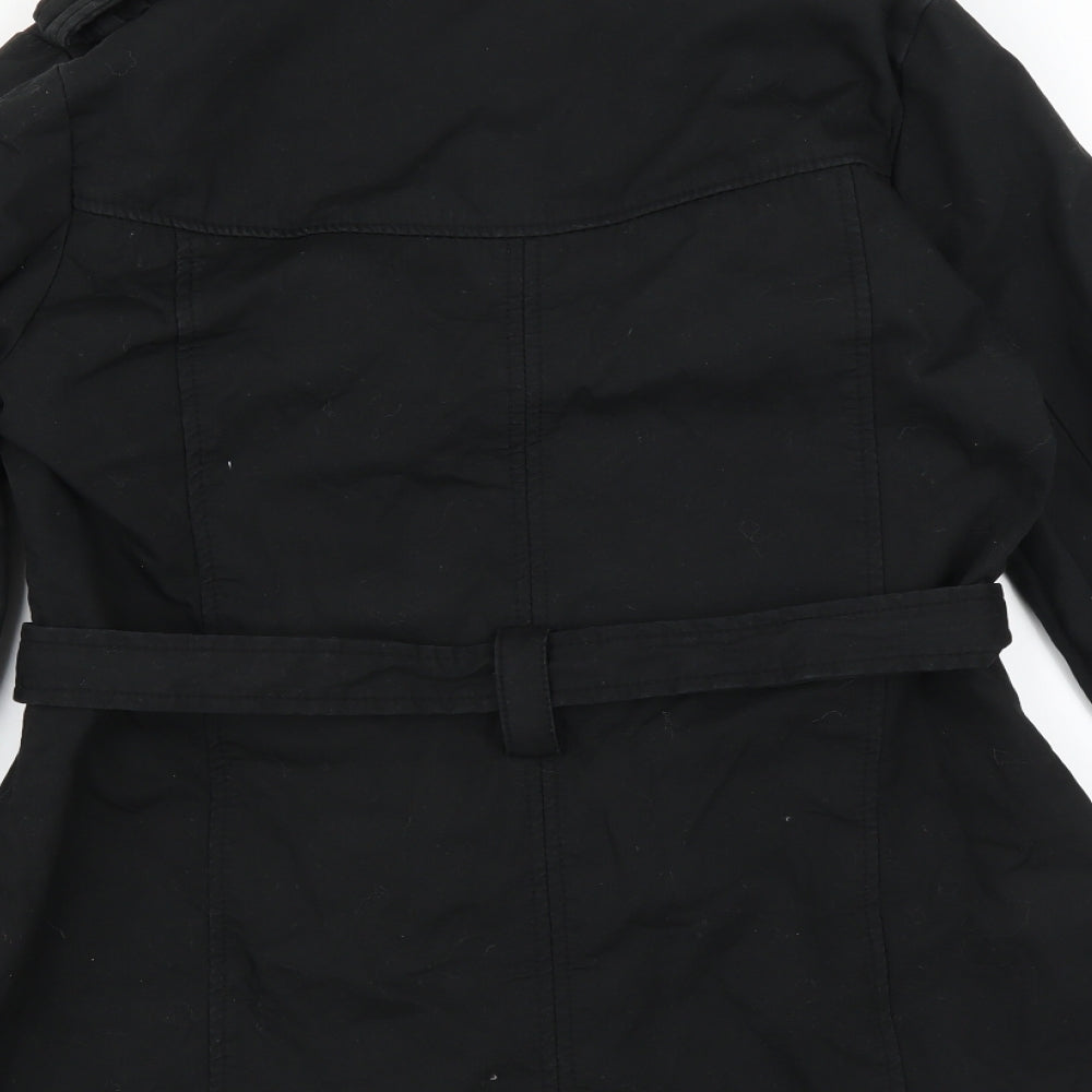 New Look Womens Black   Jacket  Size 14  - belted