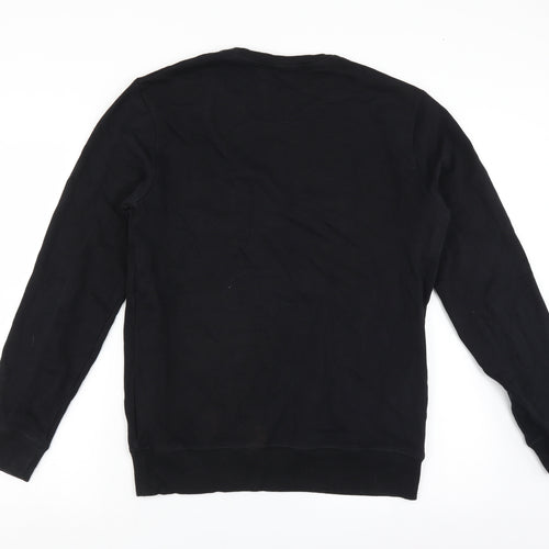 NEXT Mens Black   Pullover Sweatshirt Size M  - if lost return to babe