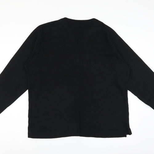 DNLK jeans Womens Black   Basic T-Shirt Size M  - embroidered neckline
