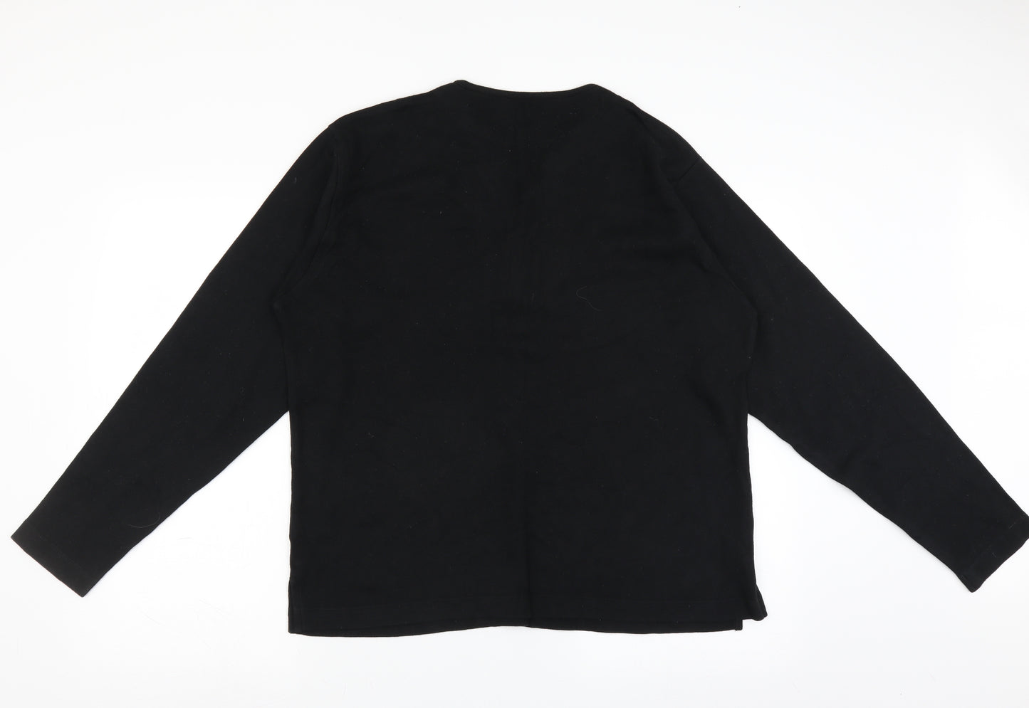 DNLK jeans Womens Black   Basic T-Shirt Size M  - embroidered neckline