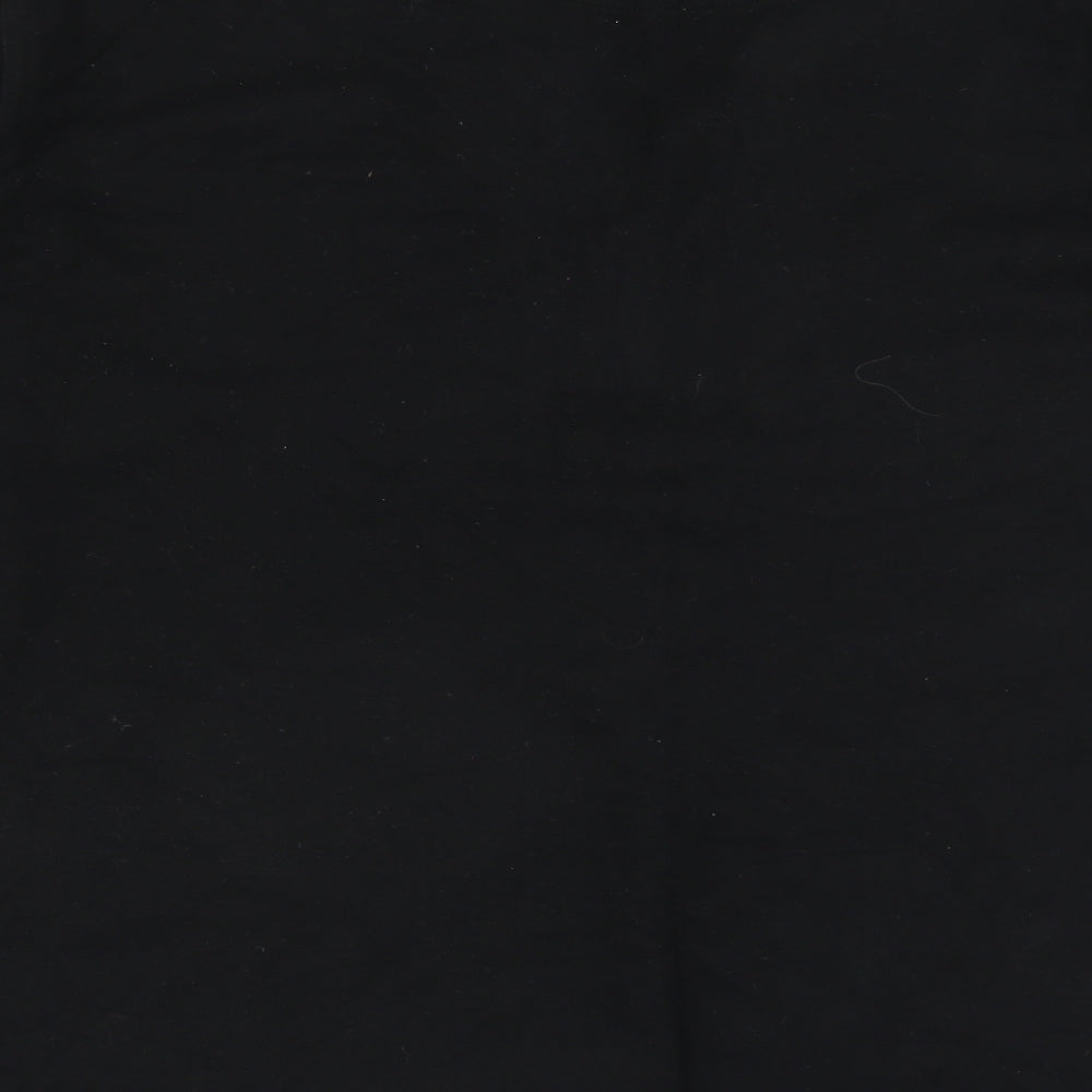 DNLK jeans Womens Black   Basic T-Shirt Size M  - embroidered neckline