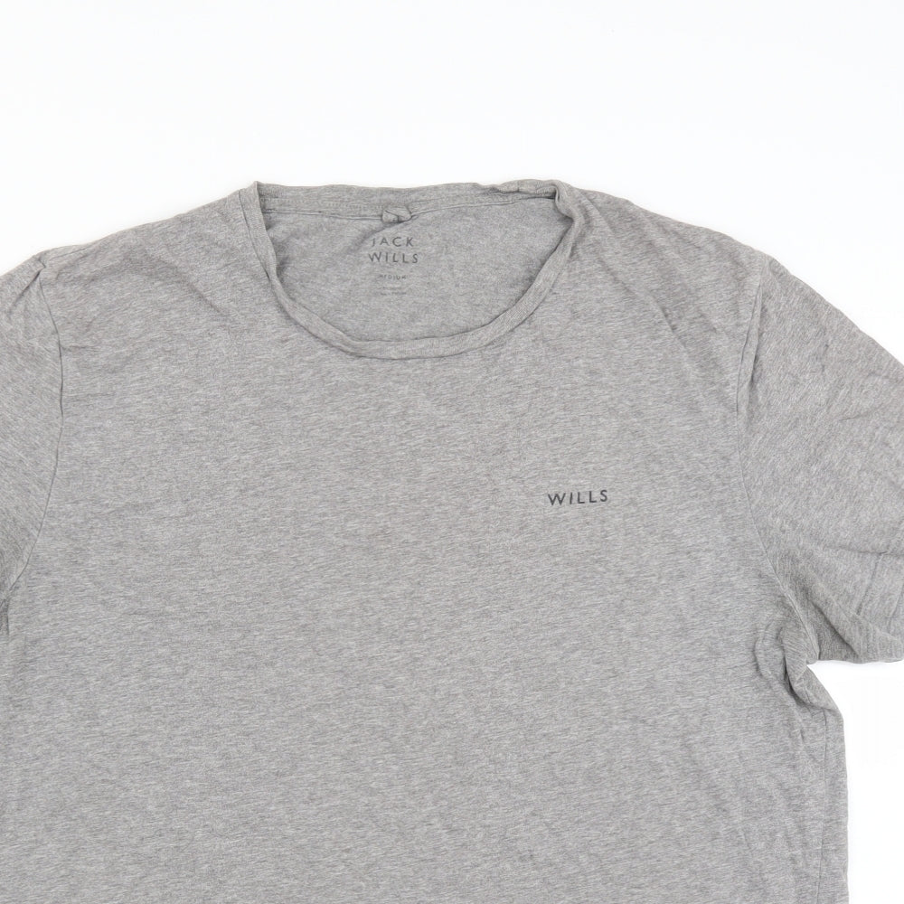 Jack Wills Mens Grey    T-Shirt Size M