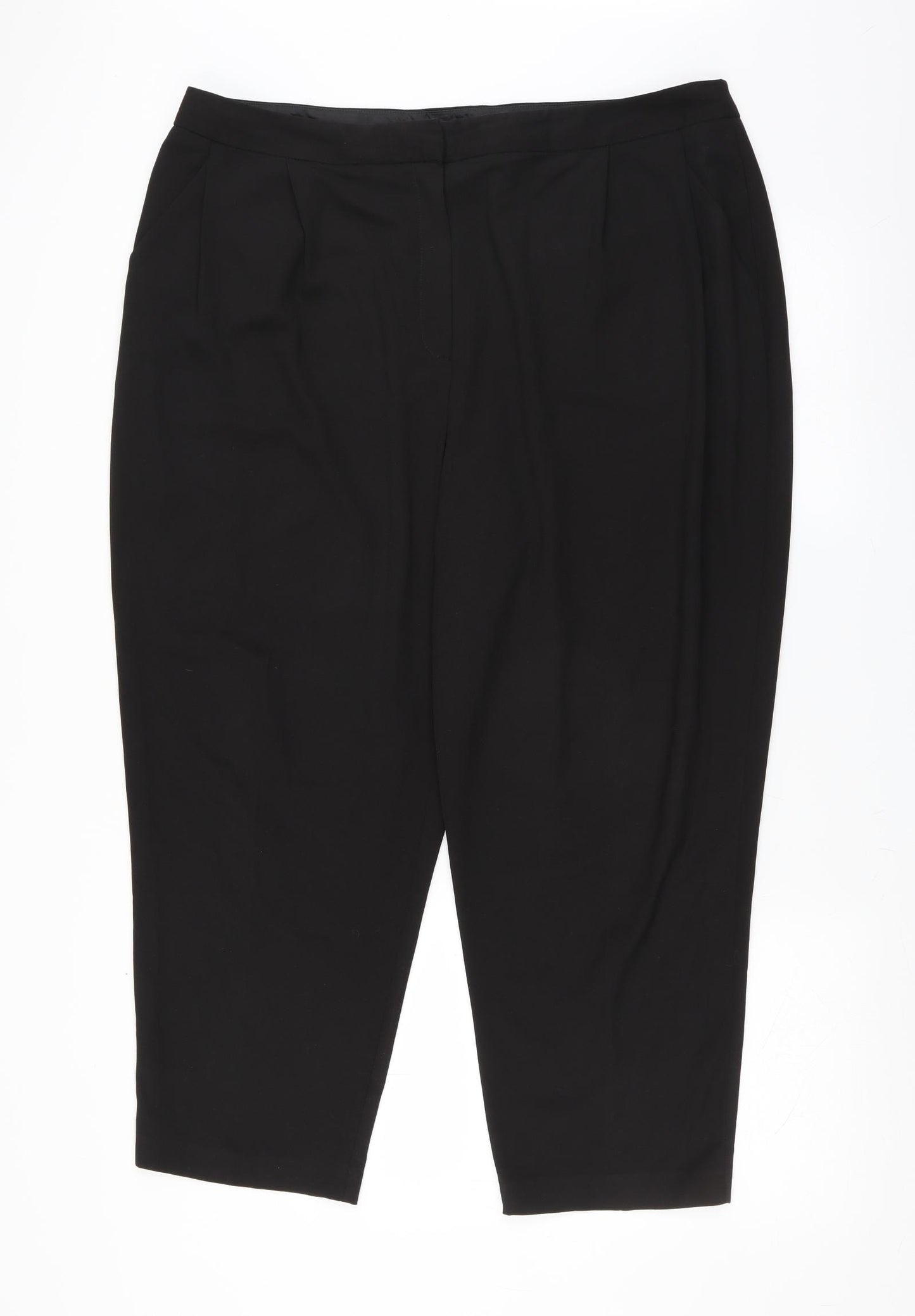 Betty Jackson Womens Black   Trousers  Size 18 L24 in - cropped