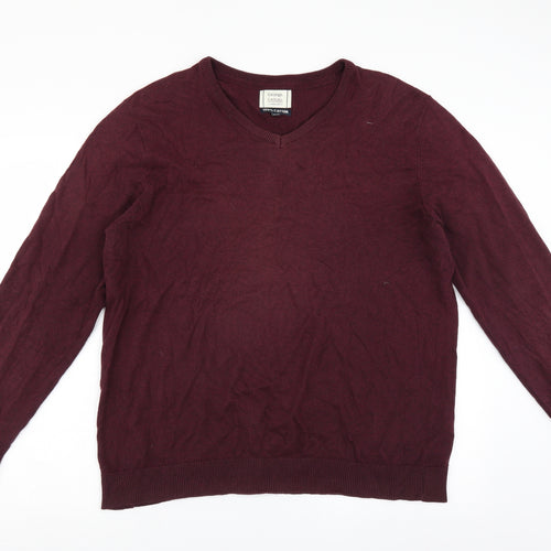 George Mens Purple   Pullover Jumper Size XL  - burgundy