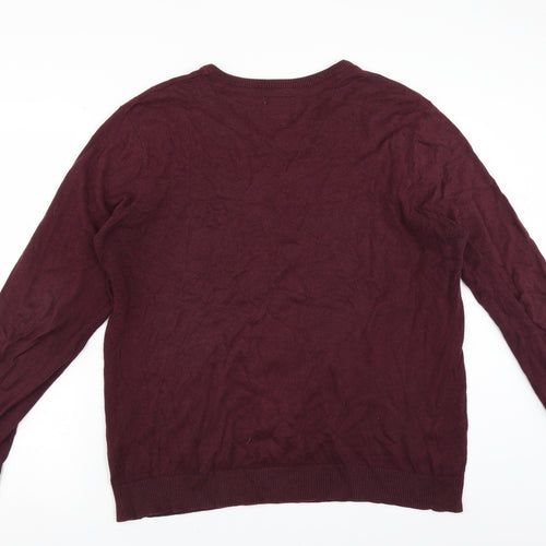 George Mens Purple   Pullover Jumper Size XL  - burgundy