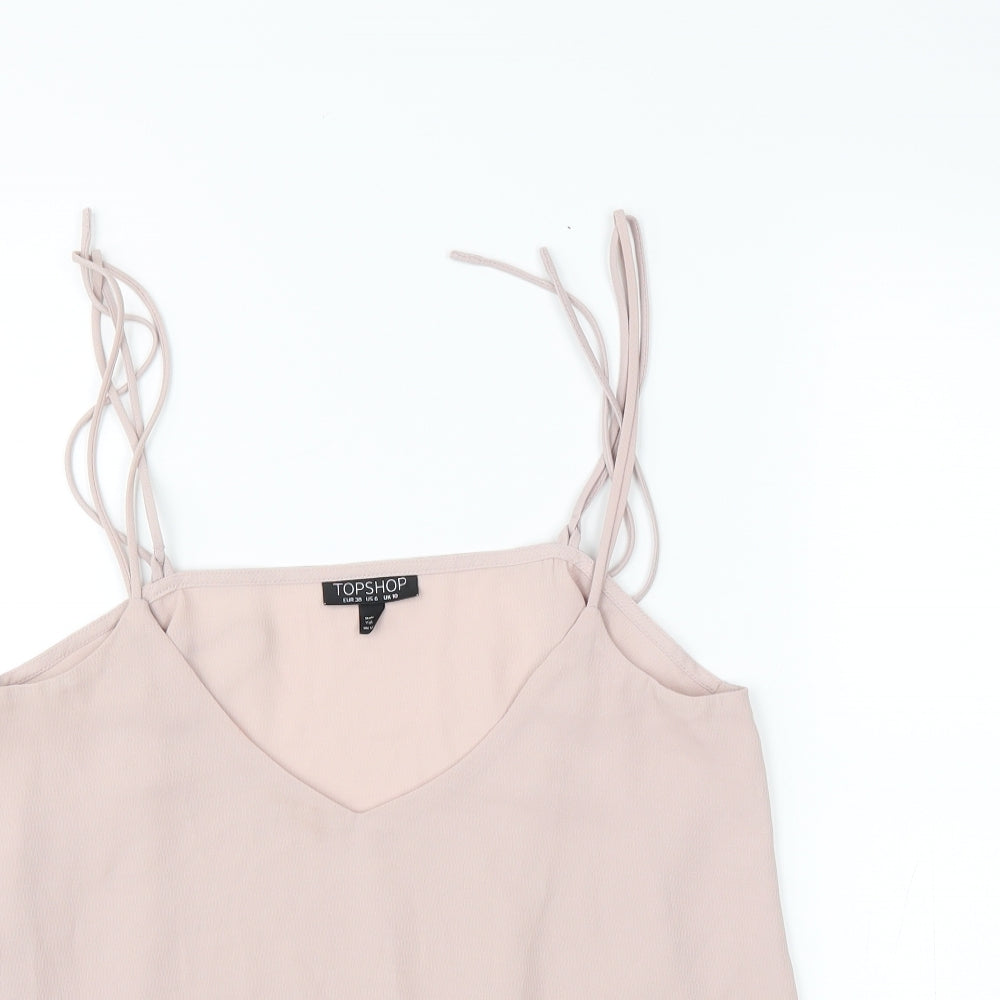 Topshop Womens Pink   Camisole Blouse Size 10