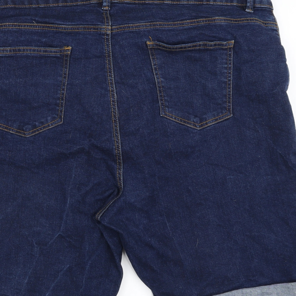 Evans Womens Blue  Denim Bermuda Shorts Size 24