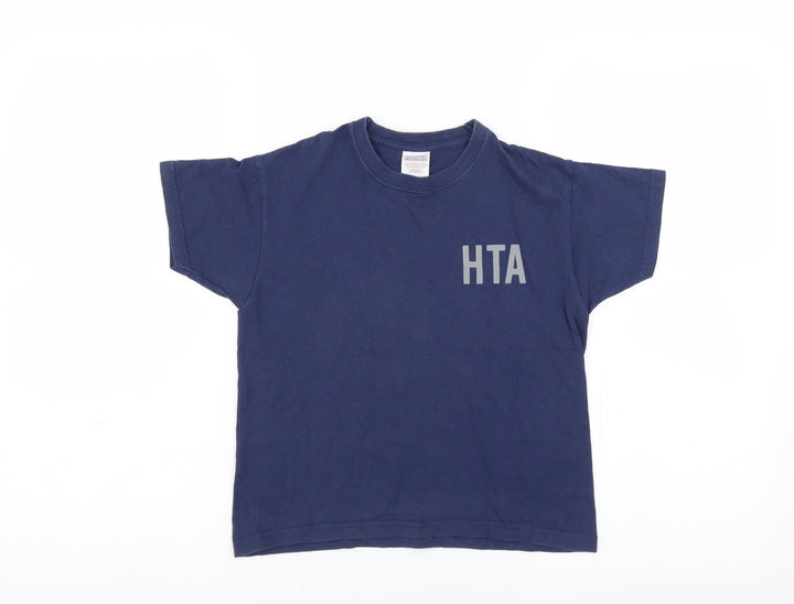Preworn Boys Blue Basic T-Shirt Size 5-6 Years - HTA