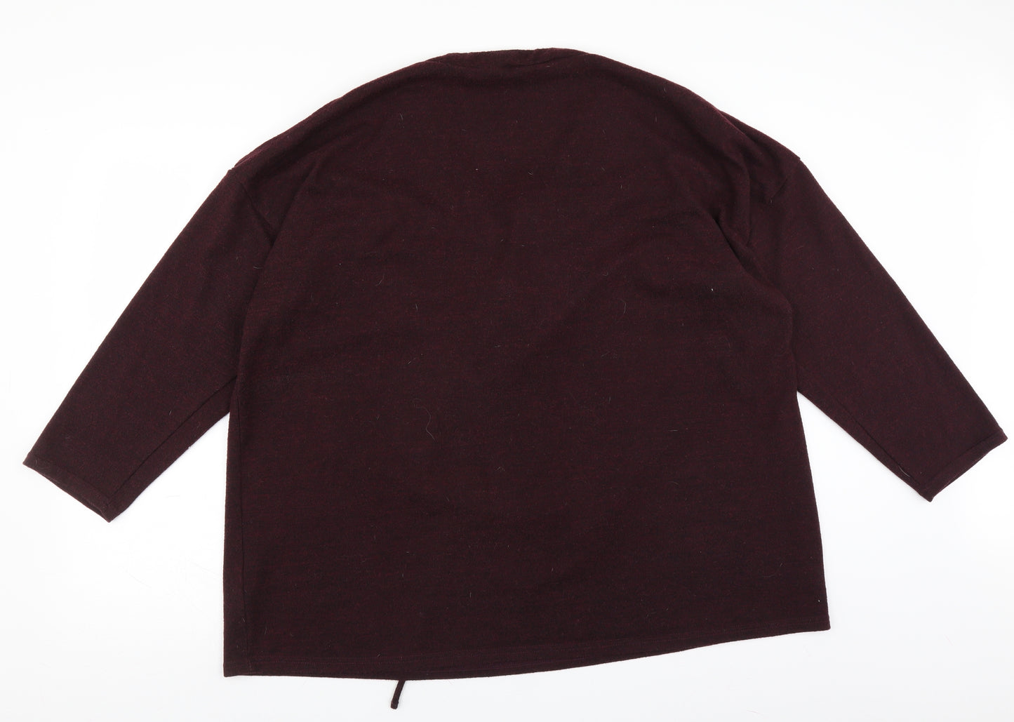 New Look Womens Purple   Pullover Jumper Size 26  - cold shoudler