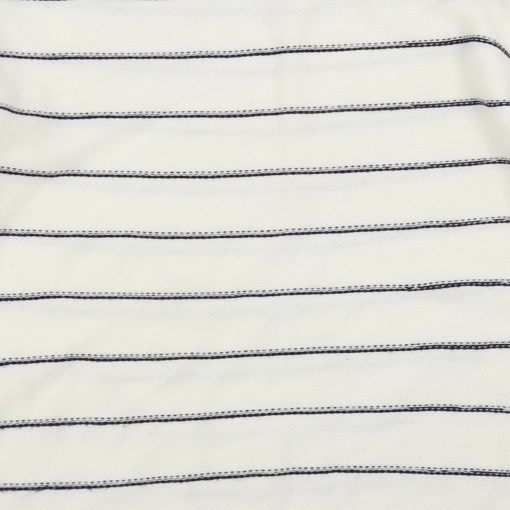 Dorothy Perkins Womens White Striped  Pullover Jumper Size S