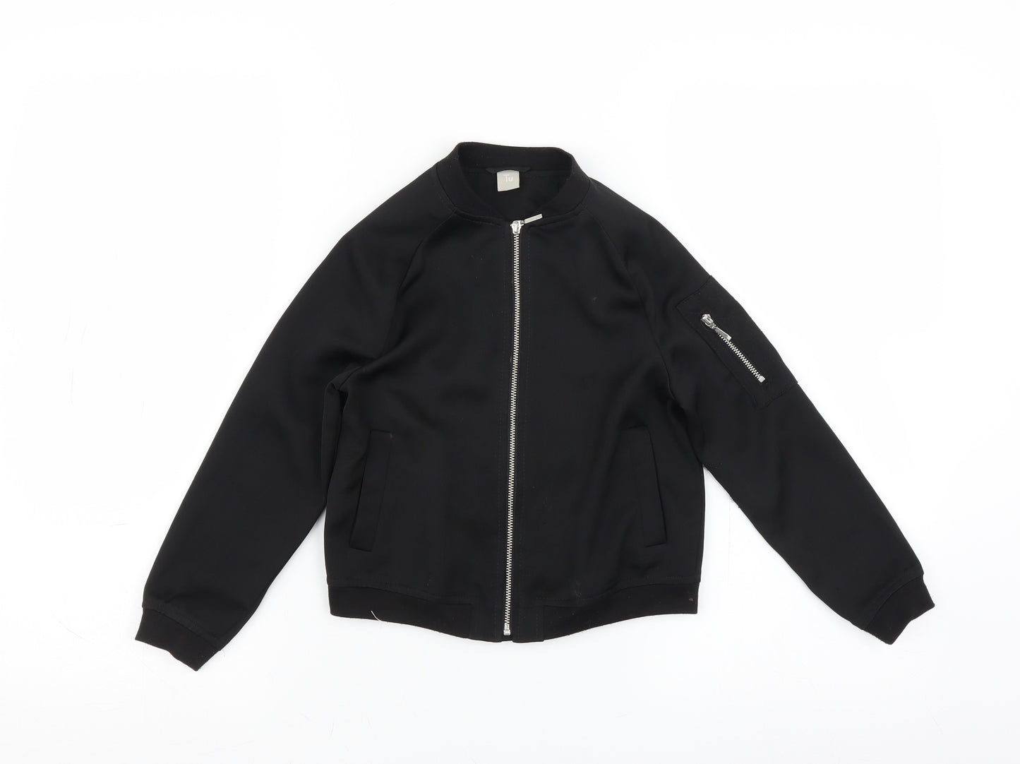 Sainsburys Girls Black   Bomber Jacket Jacket Size 6 Years