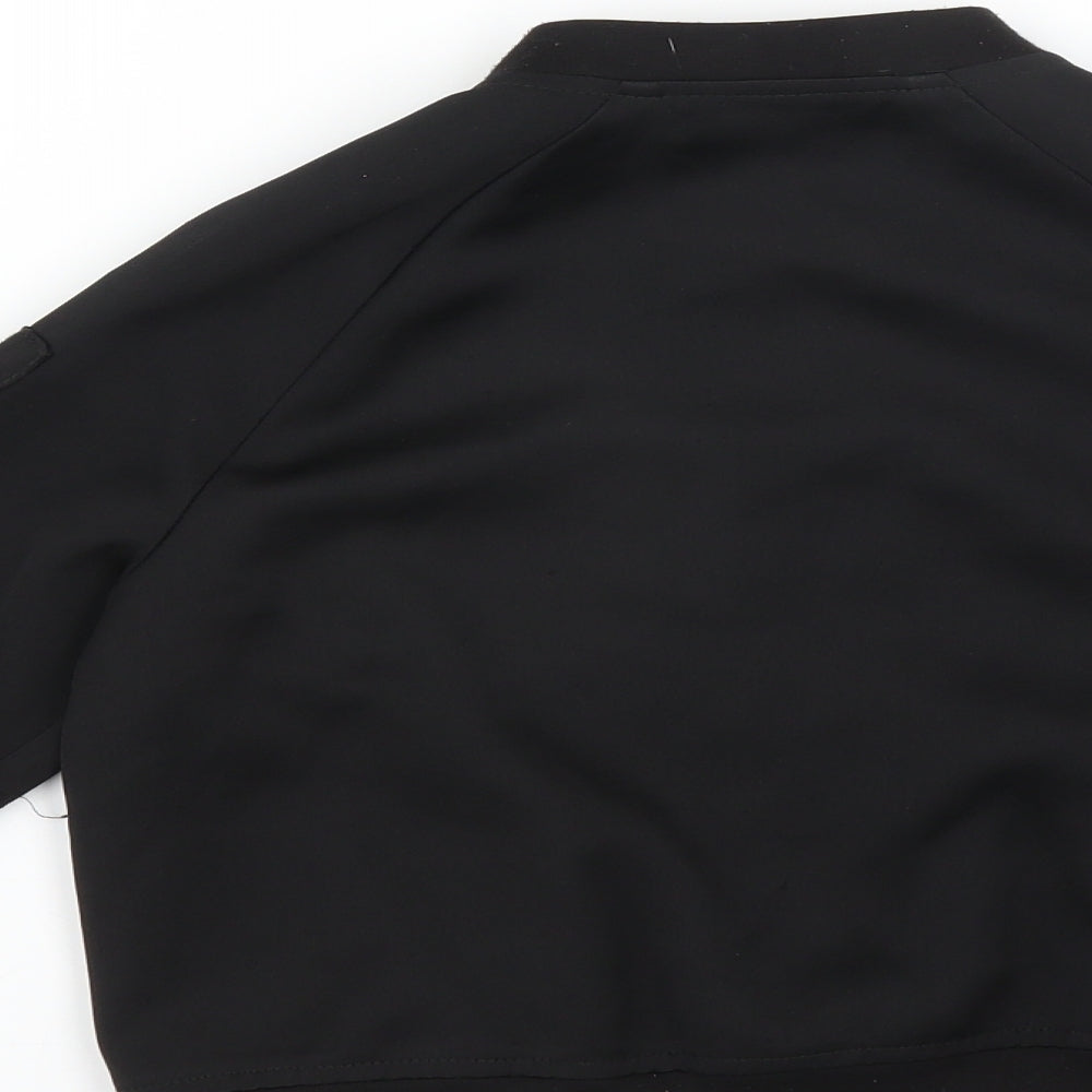 Sainsburys Girls Black   Bomber Jacket Jacket Size 6 Years