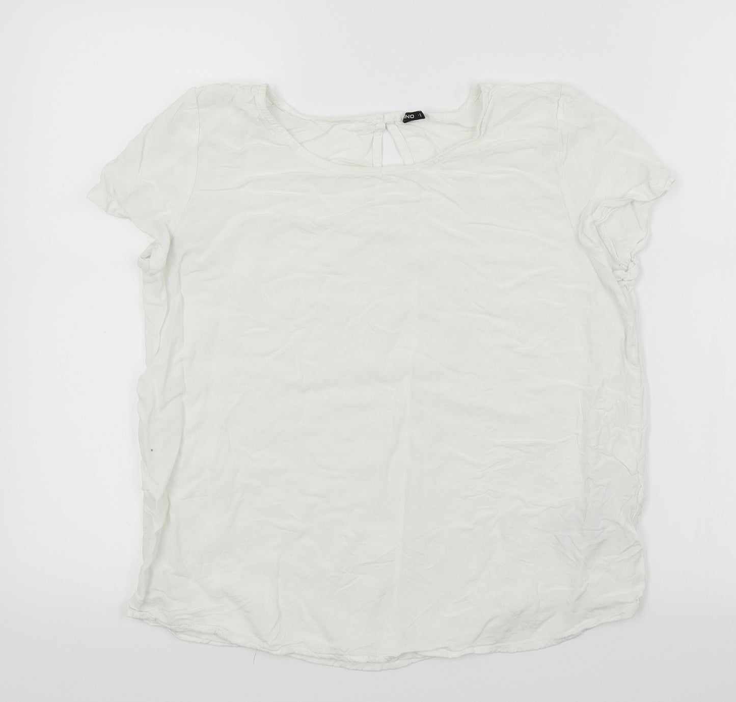 Only Womens White   Basic T-Shirt Size 10