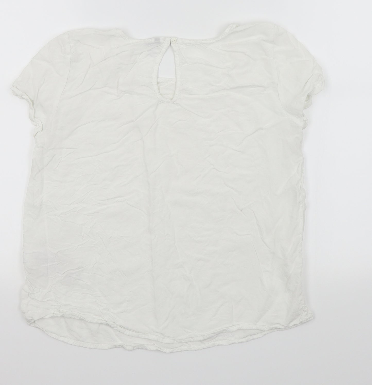 Only Womens White   Basic T-Shirt Size 10