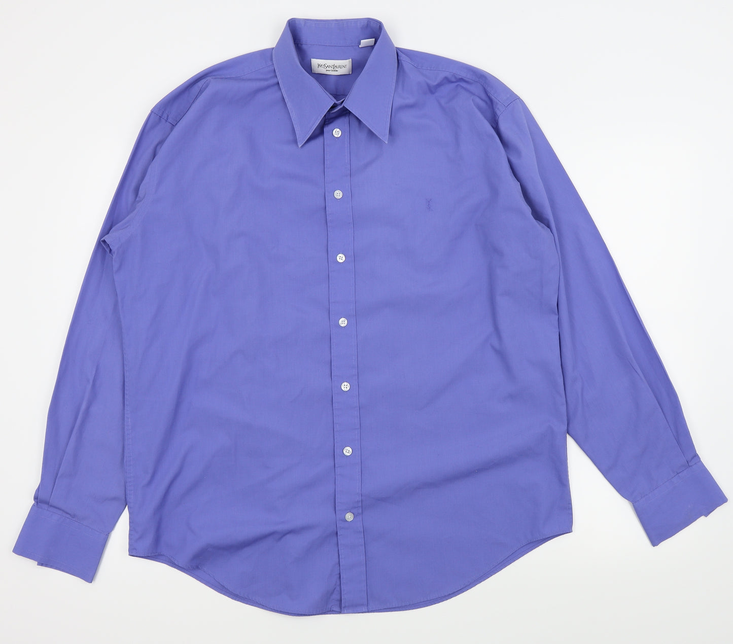 YSL Mens Blue    Dress Shirt Size 16