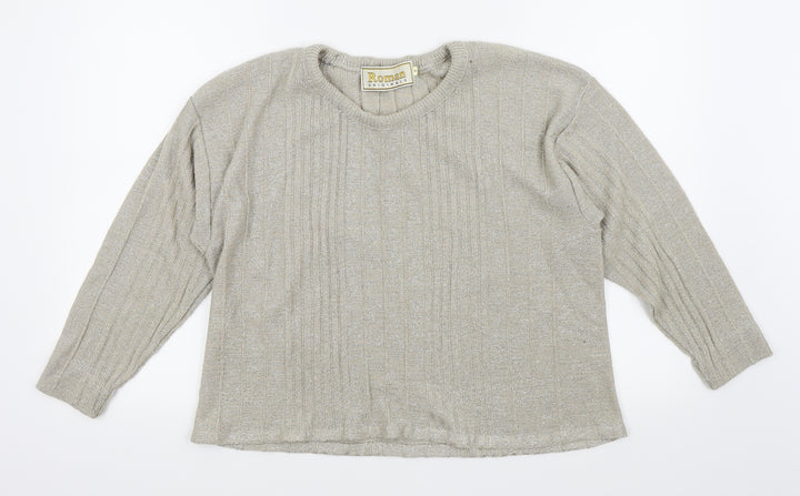 Roman Originals Womens Gold Basic T-Shirt Size M
