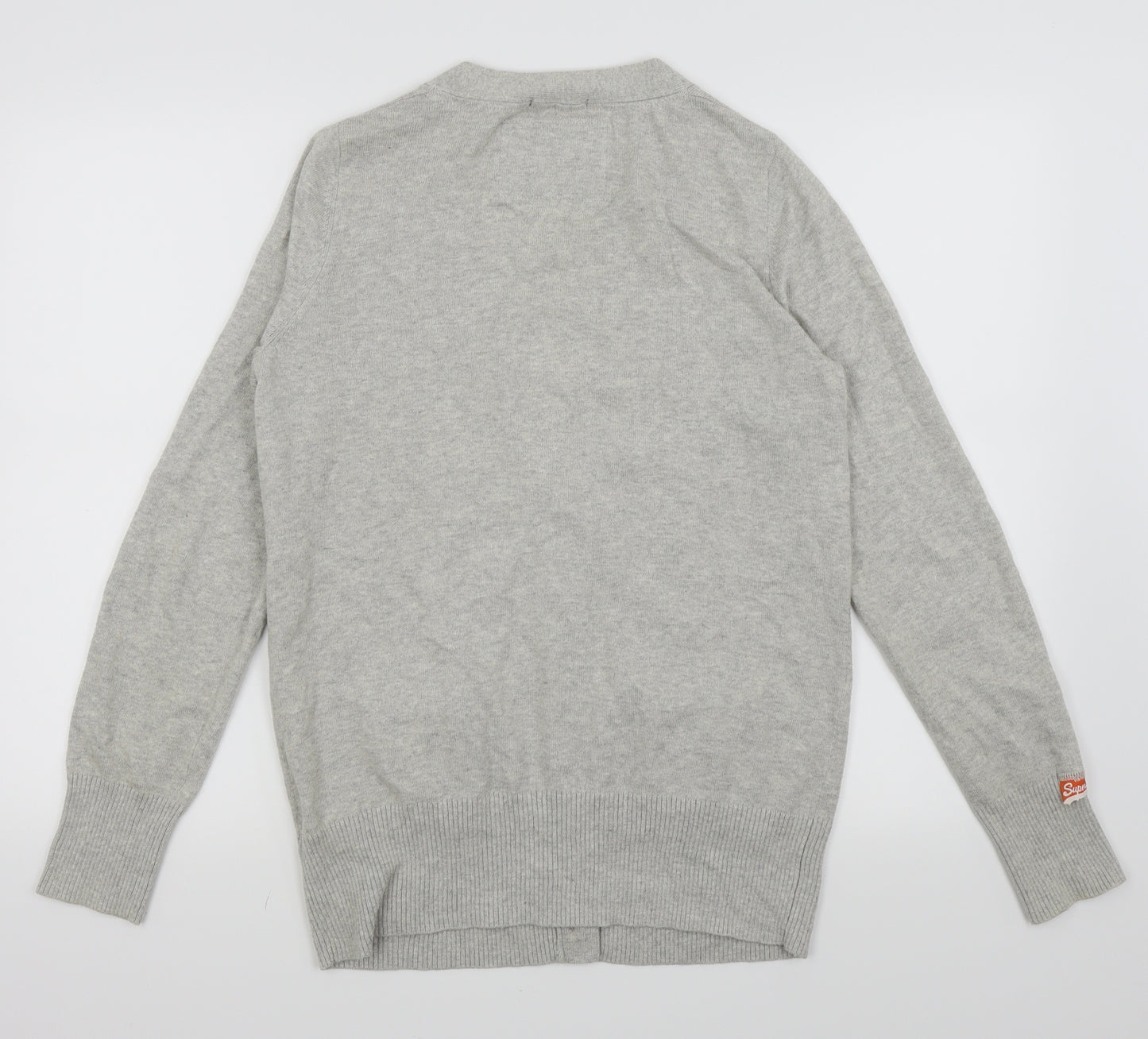 Superdry Mens Grey   Cardigan Jumper Size L