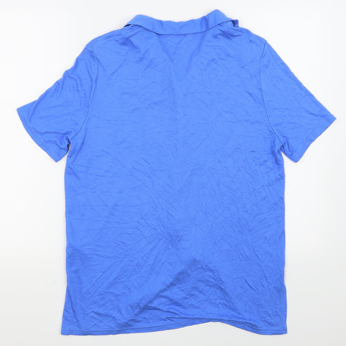 M&S Womens Blue   Basic Button-Up Size 16