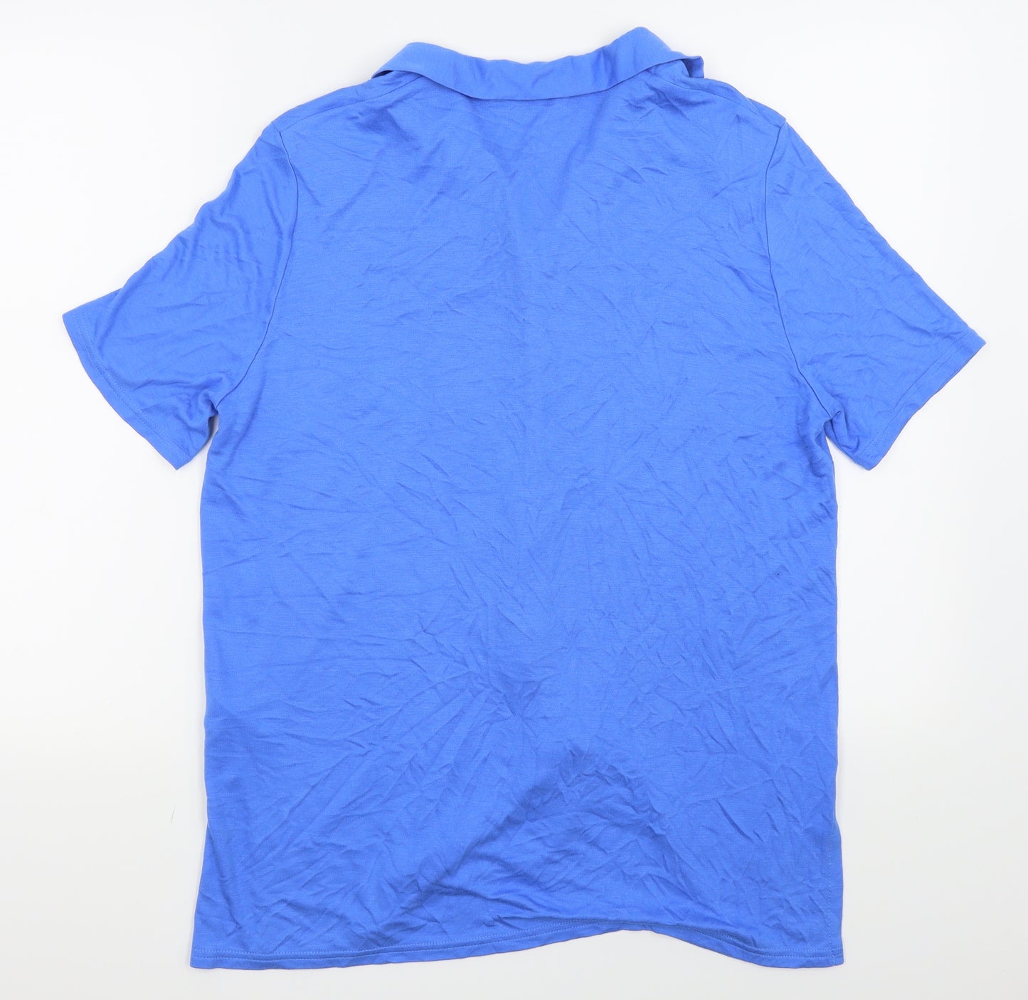 M&S Womens Blue   Basic Button-Up Size 16