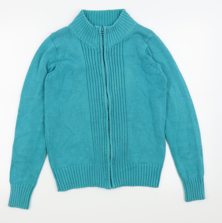 EWM Womens Blue Full Zip Jumper Size 10