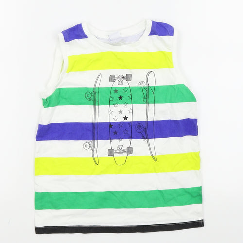 Mayoral Boys Multicoloured Striped  Basic Tank Size 7 Years