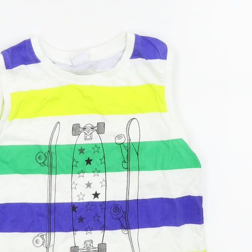 Mayoral Boys Multicoloured Striped  Basic Tank Size 7 Years