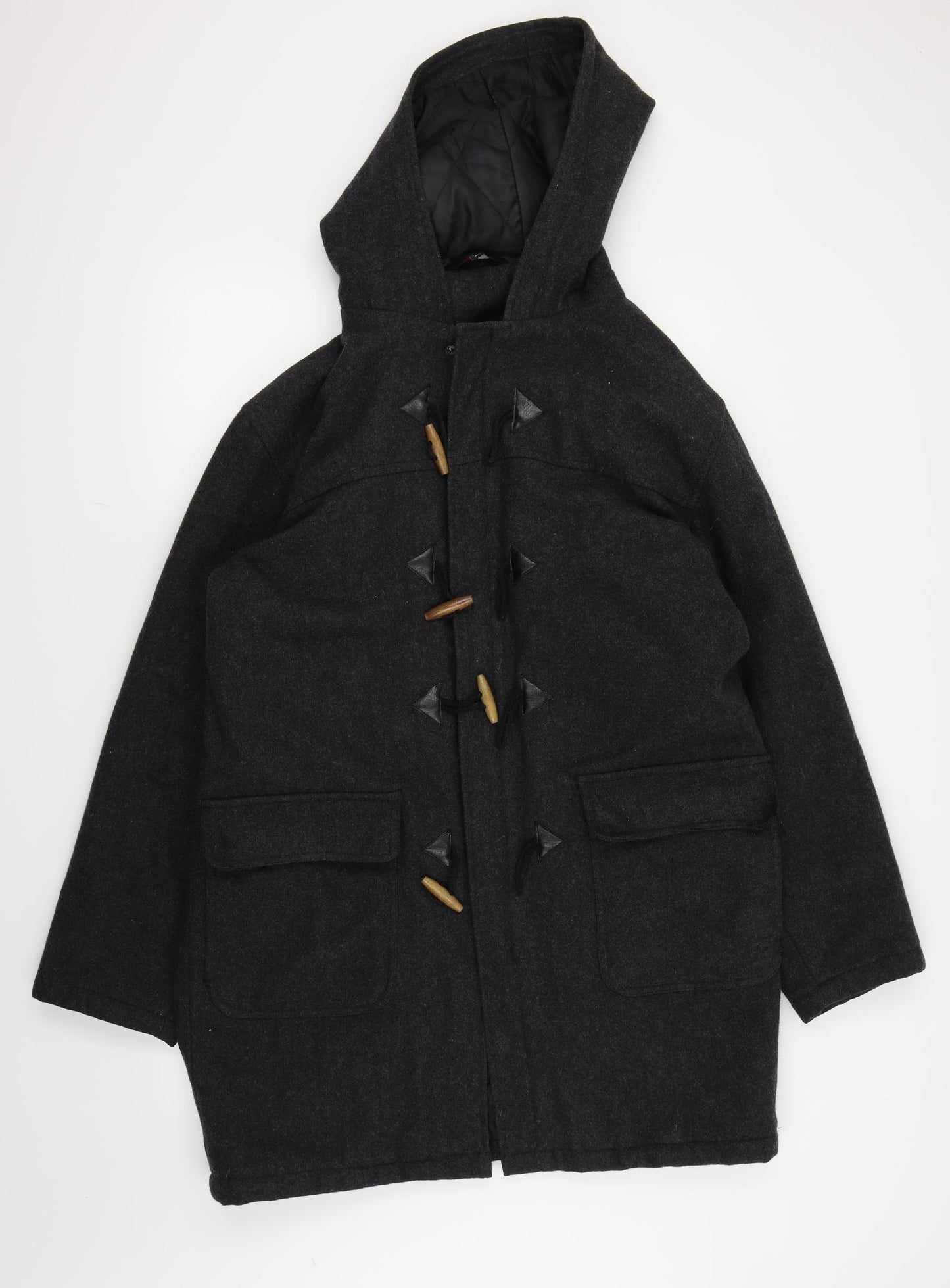 Cutting Edge Mens Black   Overcoat Coat Size M