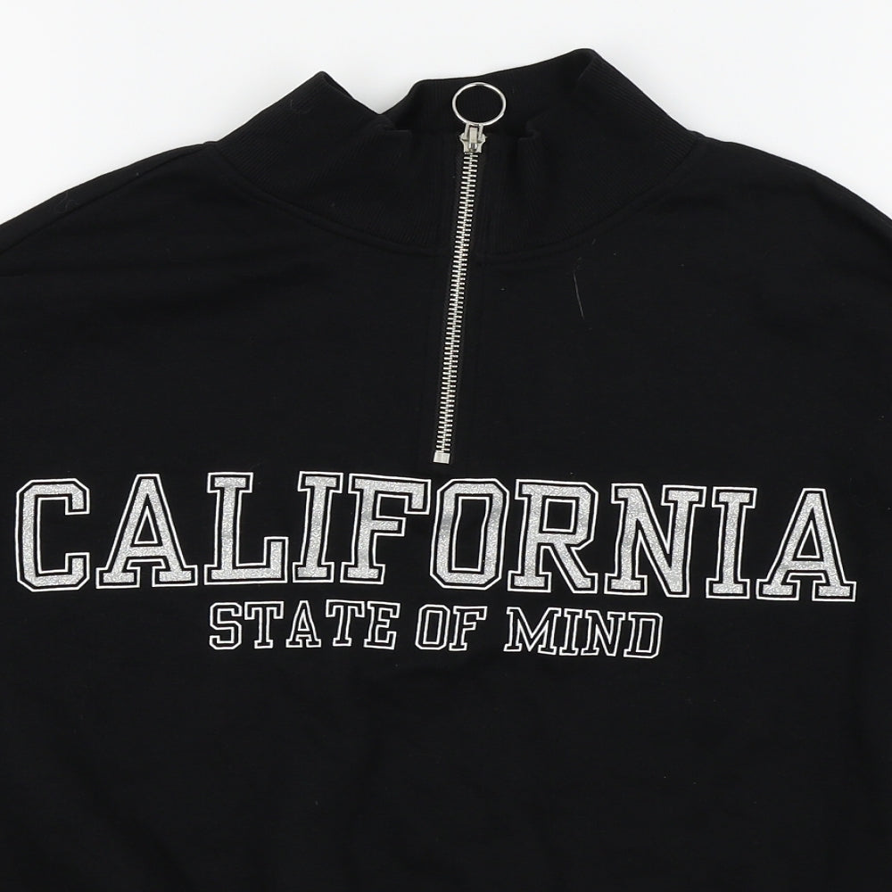 H&M Girls Black   Pullover Jumper Size 14 Years