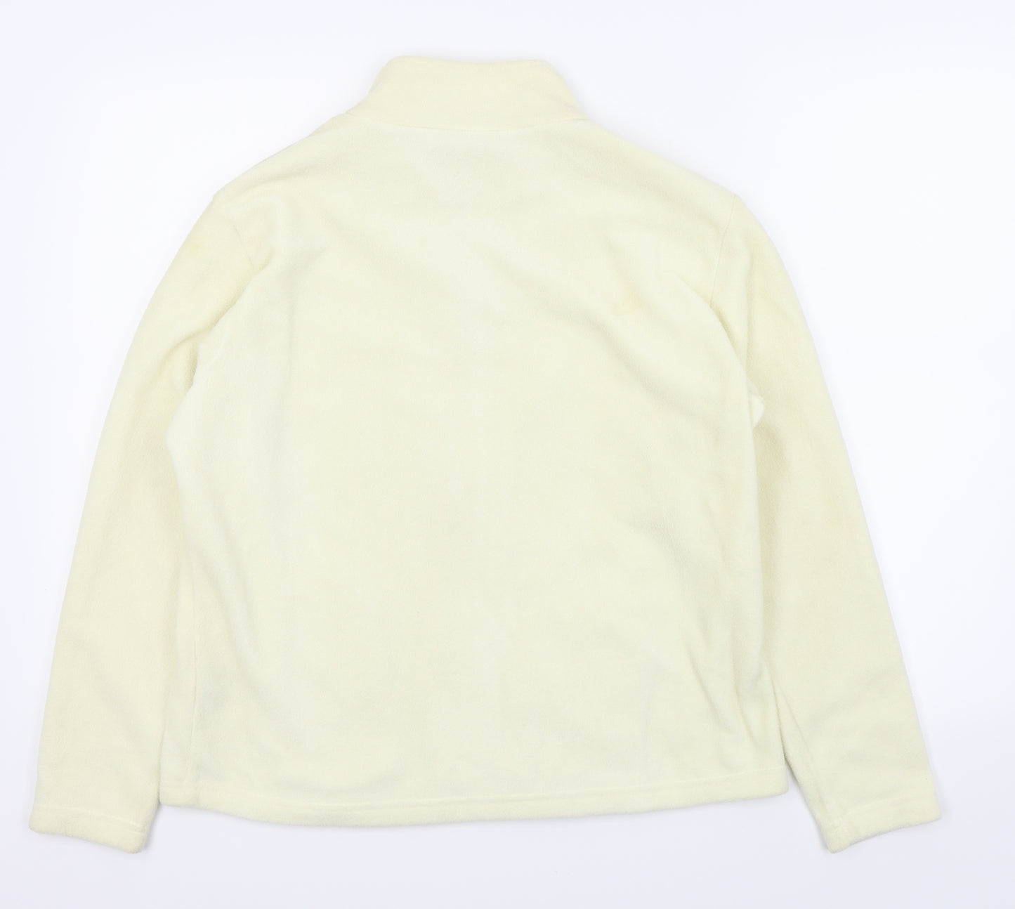 M&s Womens White   Full Zip Jumper Size 18  - Fleece