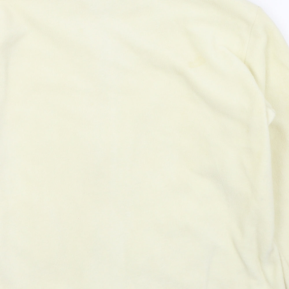 M&s Womens White   Full Zip Jumper Size 18  - Fleece
