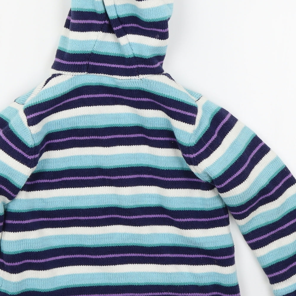 TU Girls Multicoloured Striped  Full Zip Jumper Size 18-24 Months