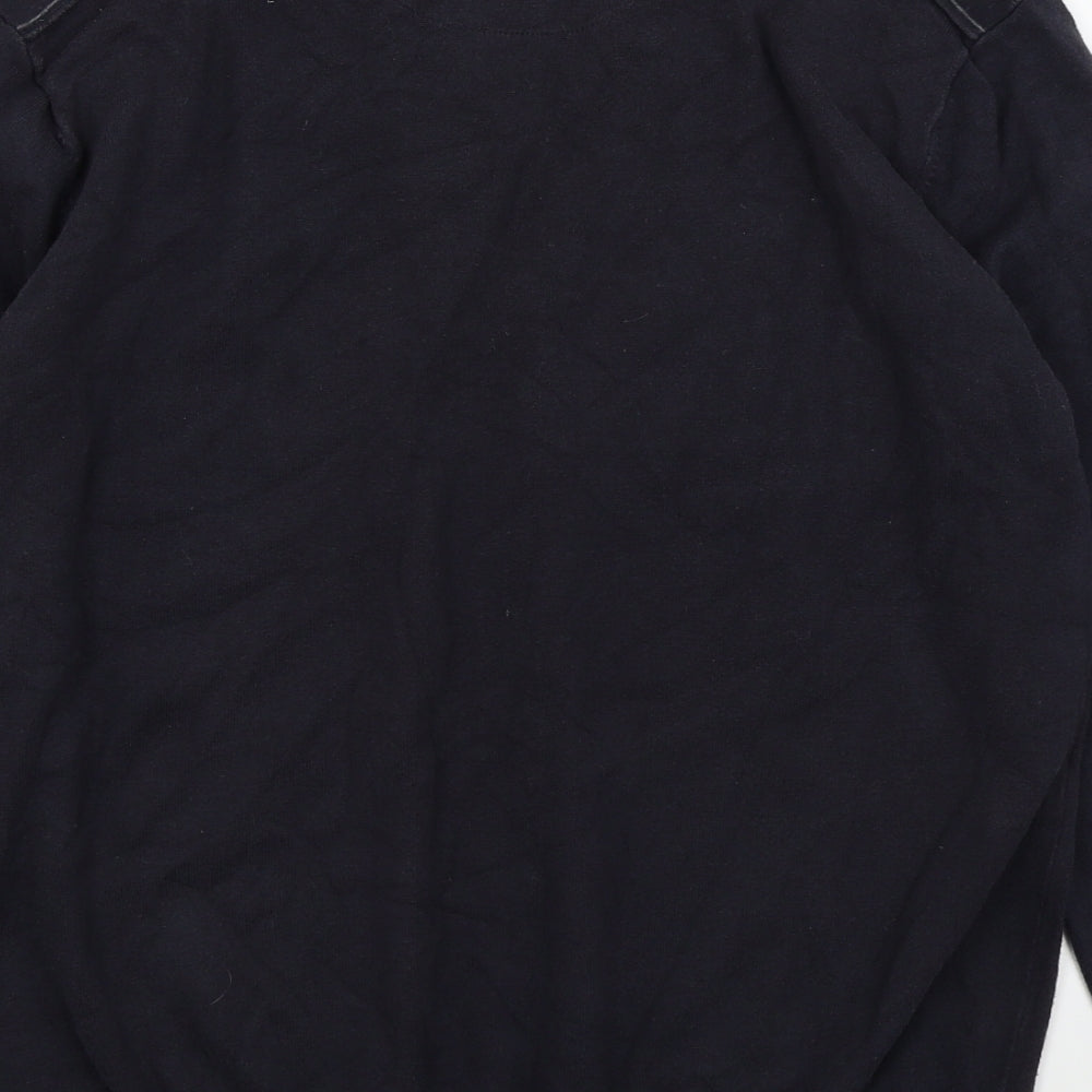 NEXT Mens Black   Pullover Jumper Size L  - 2 in one shirt/jumper