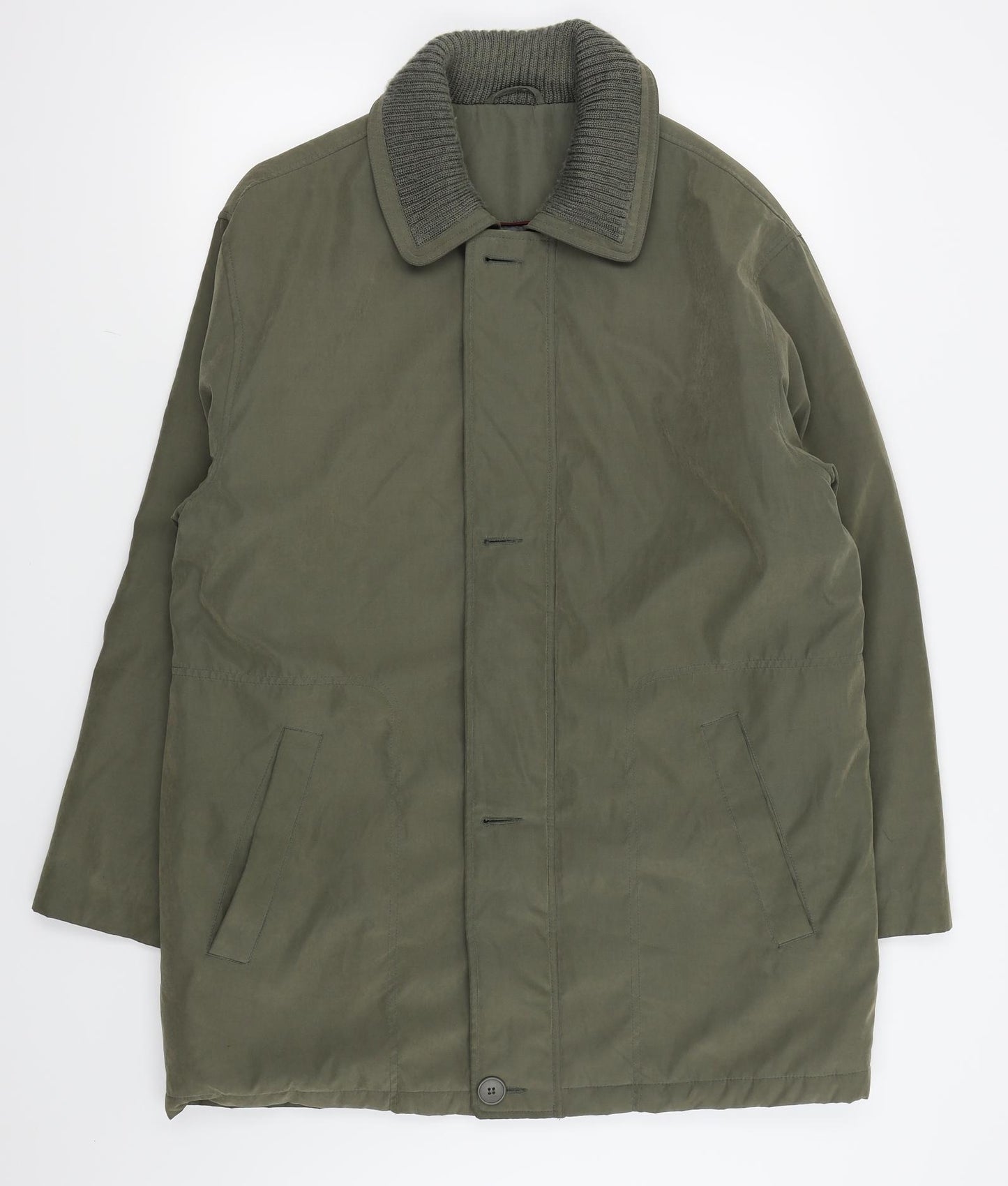 BHS Mens Green   Overcoat Coat Size L