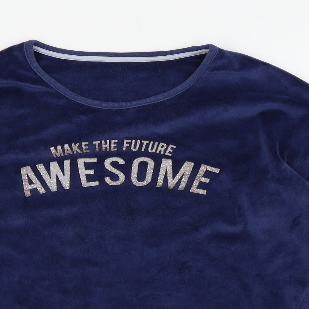 M&s Girls Blue   Pullover Jumper Size 14-15 Years