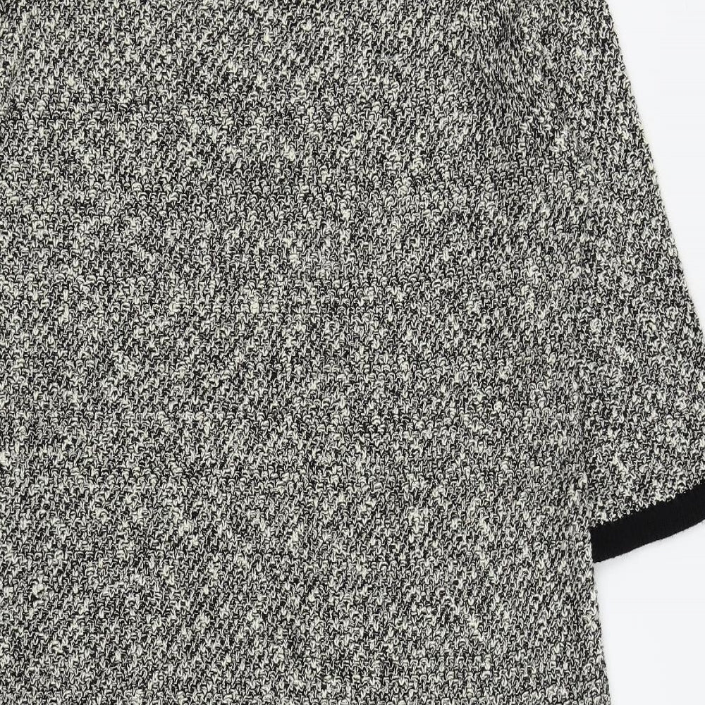 BHS Womens Black Houndstooth  Jumper Dress  Size 20