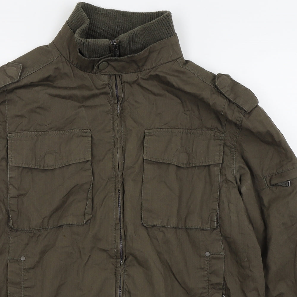 Crafted Mens Brown   Rain Coat Coat Size L