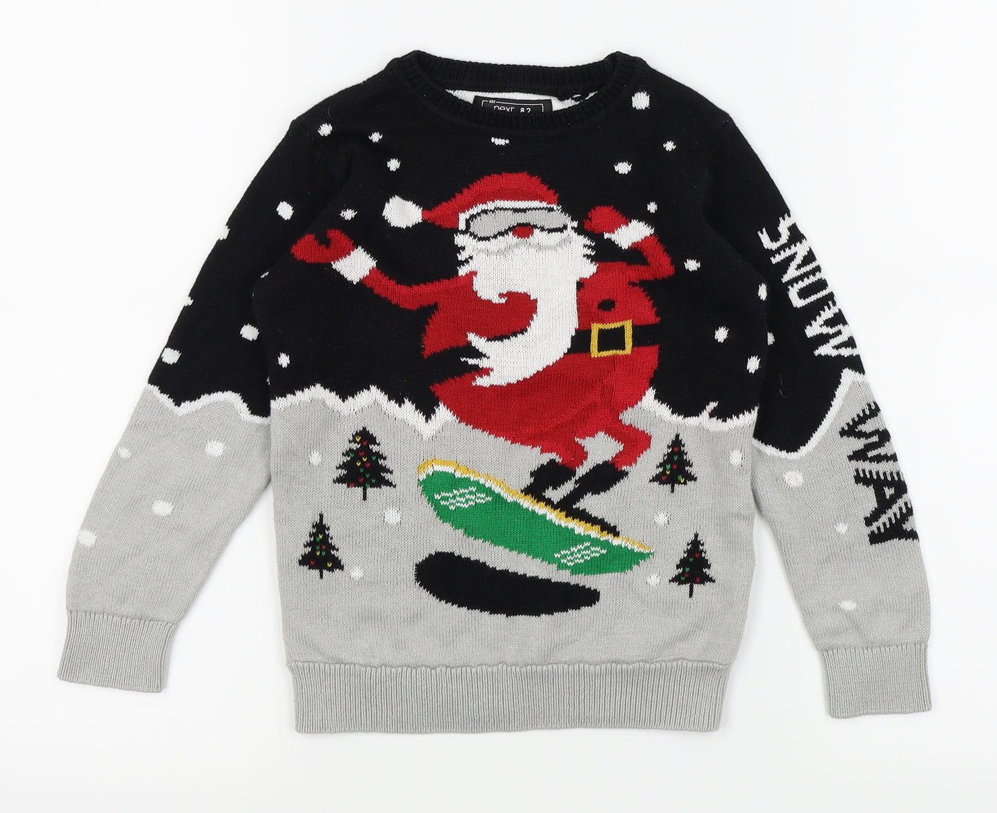 NEXT Boys Grey Polka Dot  Pullover Jumper Size 5 Years  - Christmas Jumper