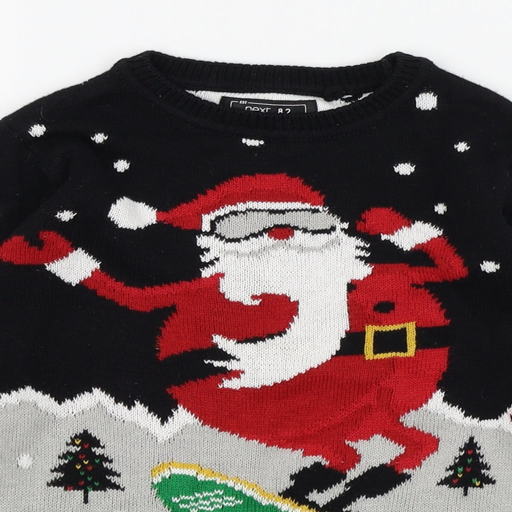 NEXT Boys Grey Polka Dot  Pullover Jumper Size 5 Years  - Christmas Jumper