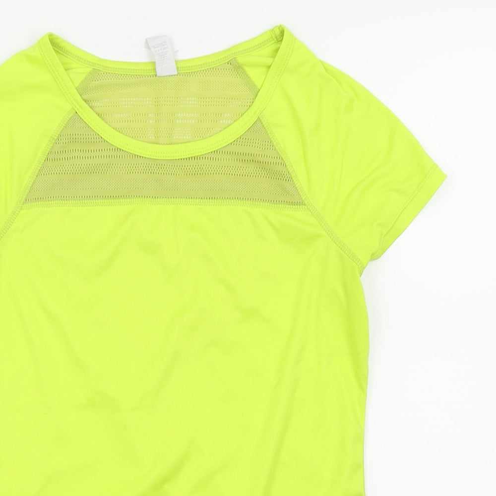 athletic work Womens Yellow   Basic T-Shirt Size 8