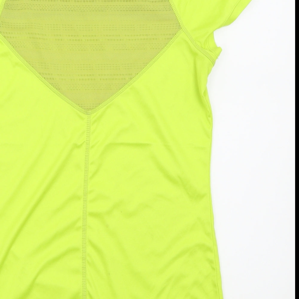 athletic work Womens Yellow   Basic T-Shirt Size 8