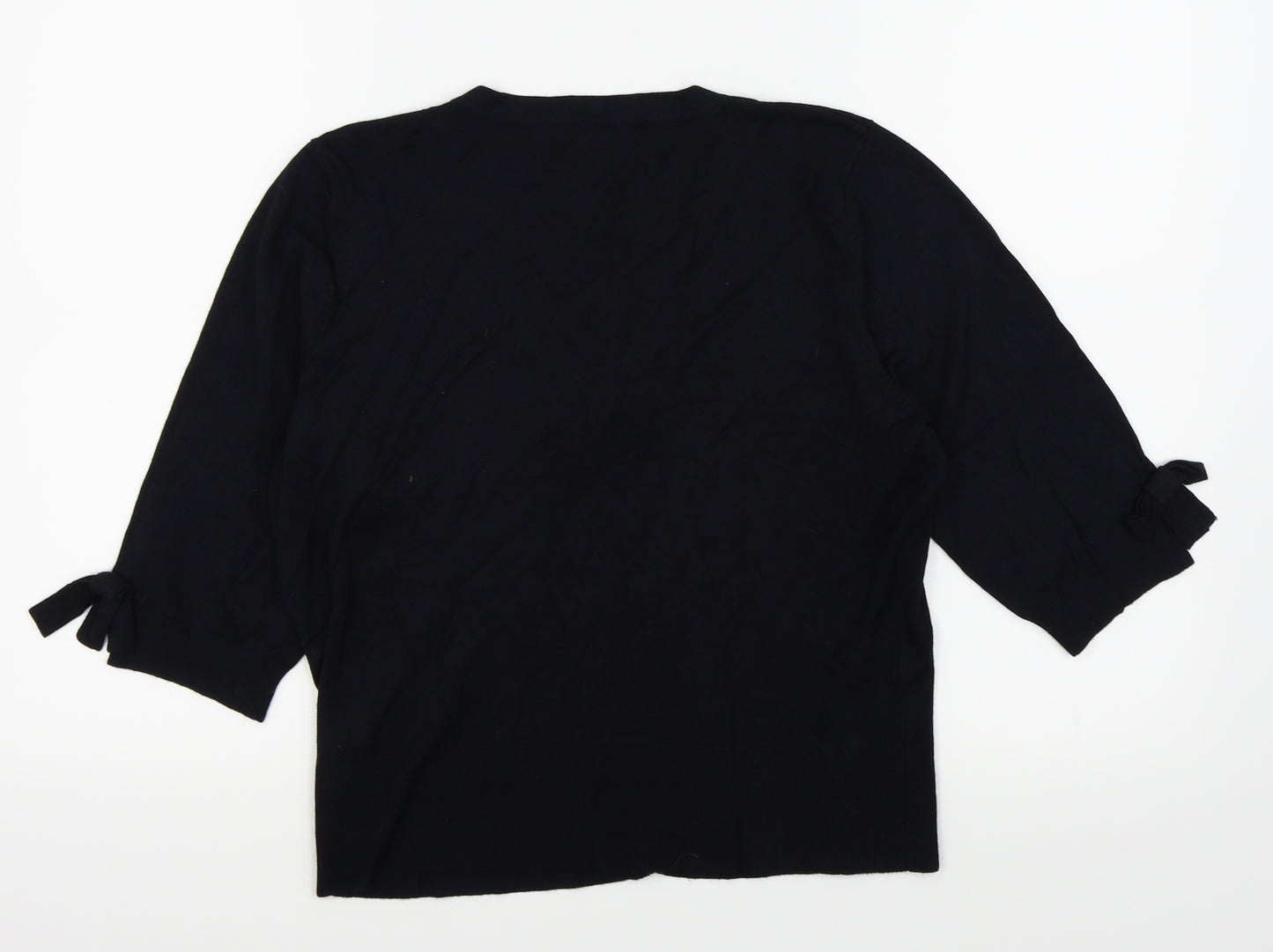 M&Co Womens Black   Cardigan Jumper Size L