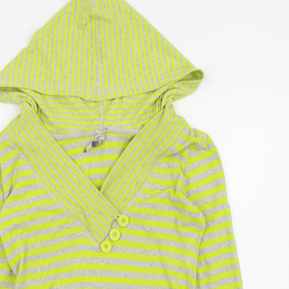 NEXT Womens Yellow Striped  Basic T-Shirt Size 8