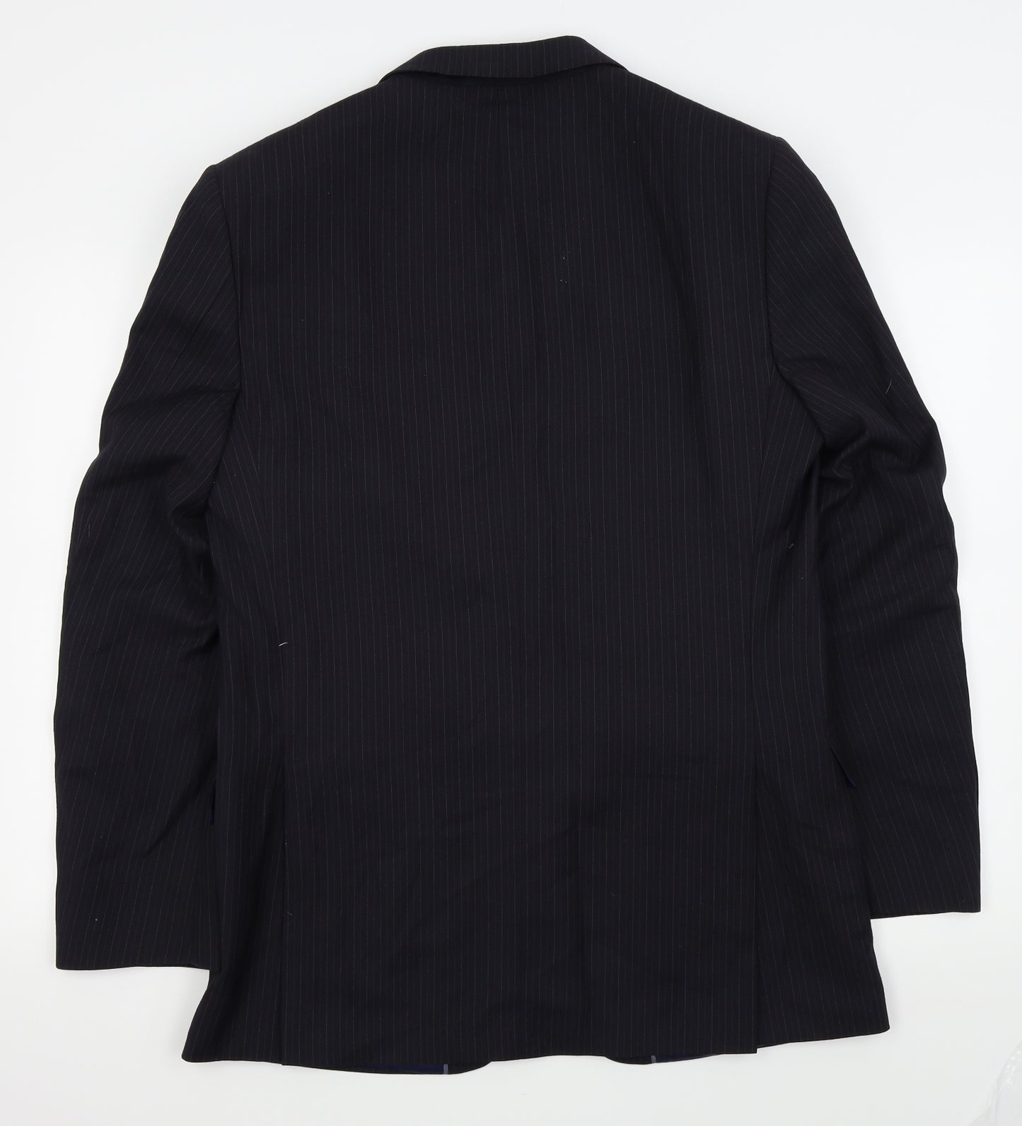 M&s Mens Blue Striped  Jacket Blazer Size 40