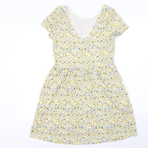 NEXT  Womens Yellow Floral  A-Line  Size 12