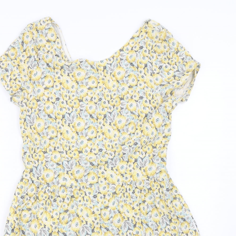 NEXT  Womens Yellow Floral  A-Line  Size 12